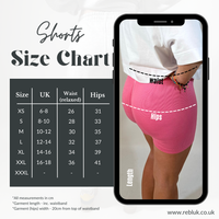 Load image into Gallery viewer, Luxe Bubblegum Pink r.e.b.l Logo High Waisted Ribbed Shorts