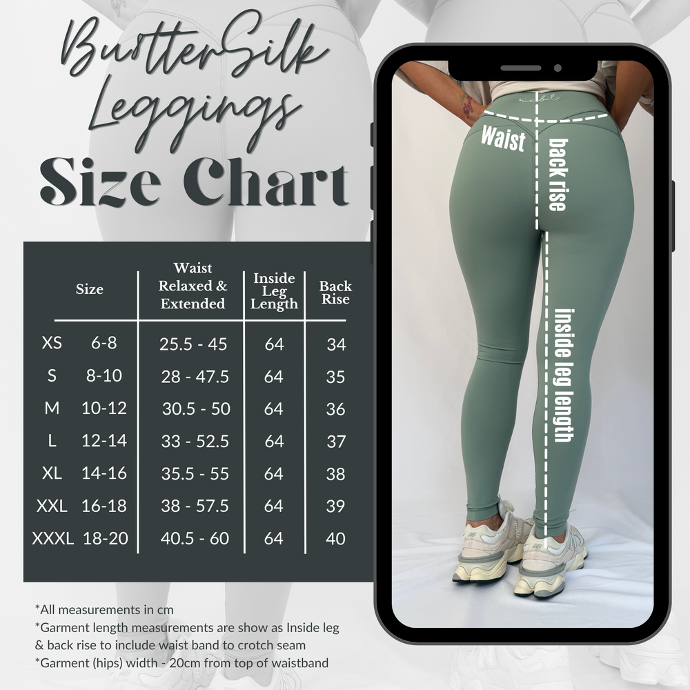 ButterSilk r.e.b.l Sage with Stone Logo High Waisted Contour Seam Leggings