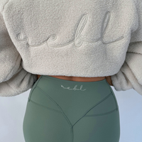 Load image into Gallery viewer, r.e.b.l Stone & Sage Full Zip Teddy Jacket