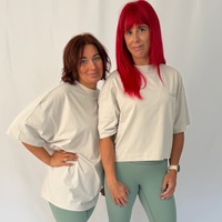 Load image into Gallery viewer, r.e.b.l Stone & Sage Crewneck 'Boxy Edit' Long T-Shirt