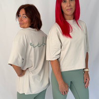 Load image into Gallery viewer, r.e.b.l Stone & Sage Crewneck 'Boxy Edit' Long T-Shirt