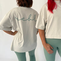 Load image into Gallery viewer, r.e.b.l Stone & Sage Crewneck 'Boxy Edit' Long T-Shirt