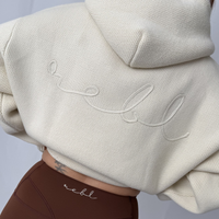 Load image into Gallery viewer, r.e.b.l Knit Hoodie in Stone
