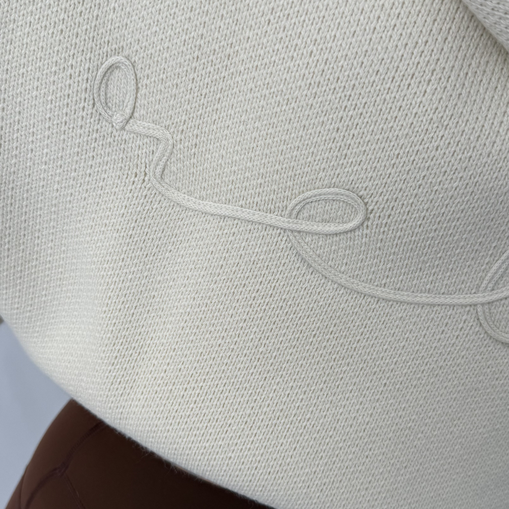 r.e.b.l Knit Hoodie in Stone