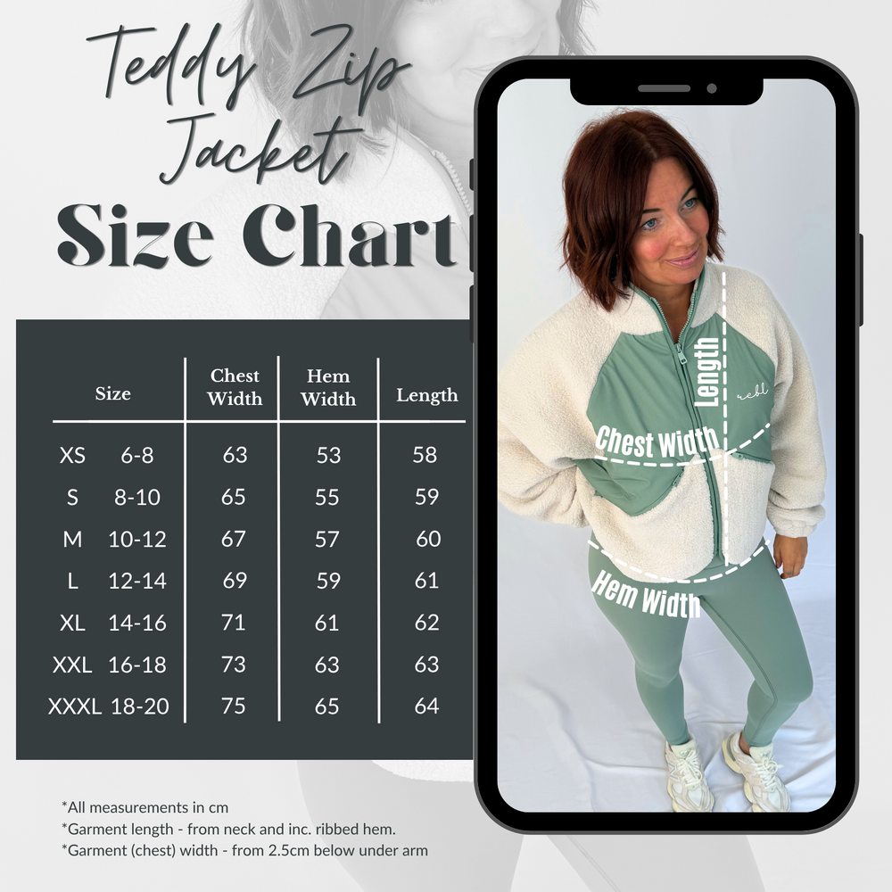 r.e.b.l Stone & Sage Full Zip Teddy Jacket