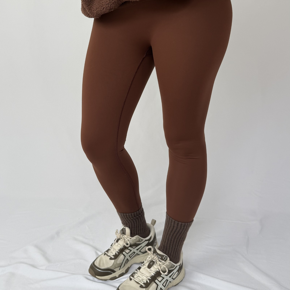 ButterSilk r.e.b.l Tiramisu with Stone Logo High Waisted Contour Seam Leggings