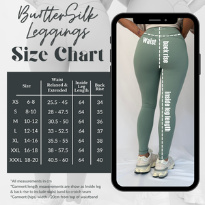 ButterSilk r.e.b.l Sage with Stone Logo High Waisted Contour Seam Leggings