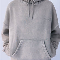 Load image into Gallery viewer, r.e.b.l Signature Cool Grey Acid Wash Luxe Hoodie
