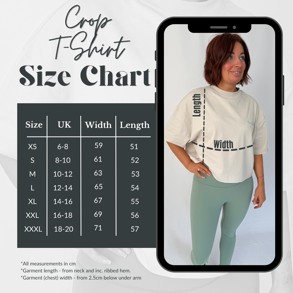 r.e.b.l Stone & Sage Crewneck 'Boxy Edit' Crop T-Shirt