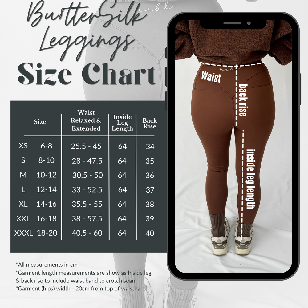 ButterSilk r.e.b.l Tiramisu with Stone Logo High Waisted Contour Seam Leggings