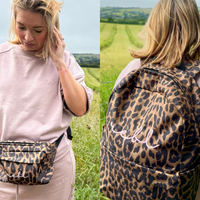 Load image into Gallery viewer, REBL Leopard Crossbody Bag with Elderberry Embroidered Logo
