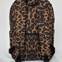Load image into Gallery viewer, REBL Leopard Backpack with Matt Fluorescent Pink Embroidered Logo
