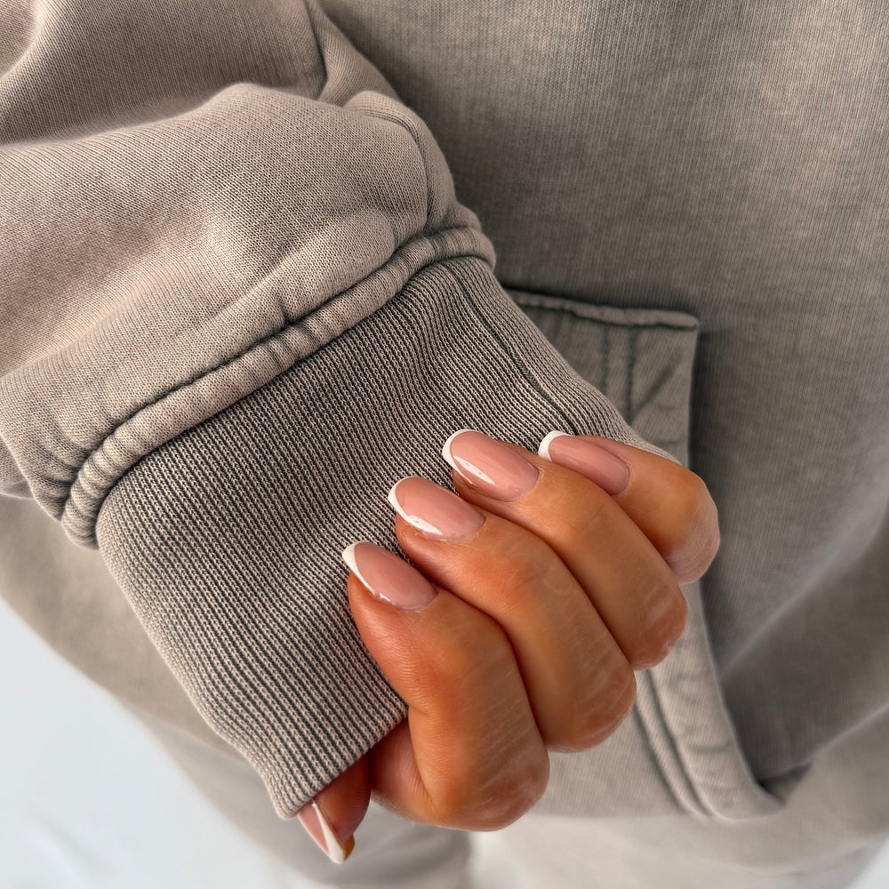 r.e.b.l Signature Cool Grey Acid Wash Luxe Hoodie