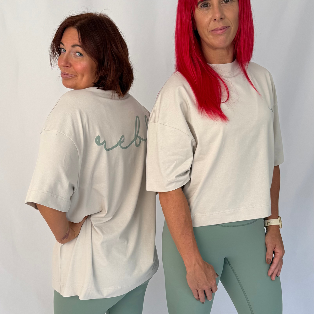 r.e.b.l Stone & Sage Crewneck 'Boxy Edit' Long T-Shirt