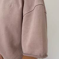 Load image into Gallery viewer, r.e.b.l Loop Back Cotton Sweatshirt in Washed Elderberry
