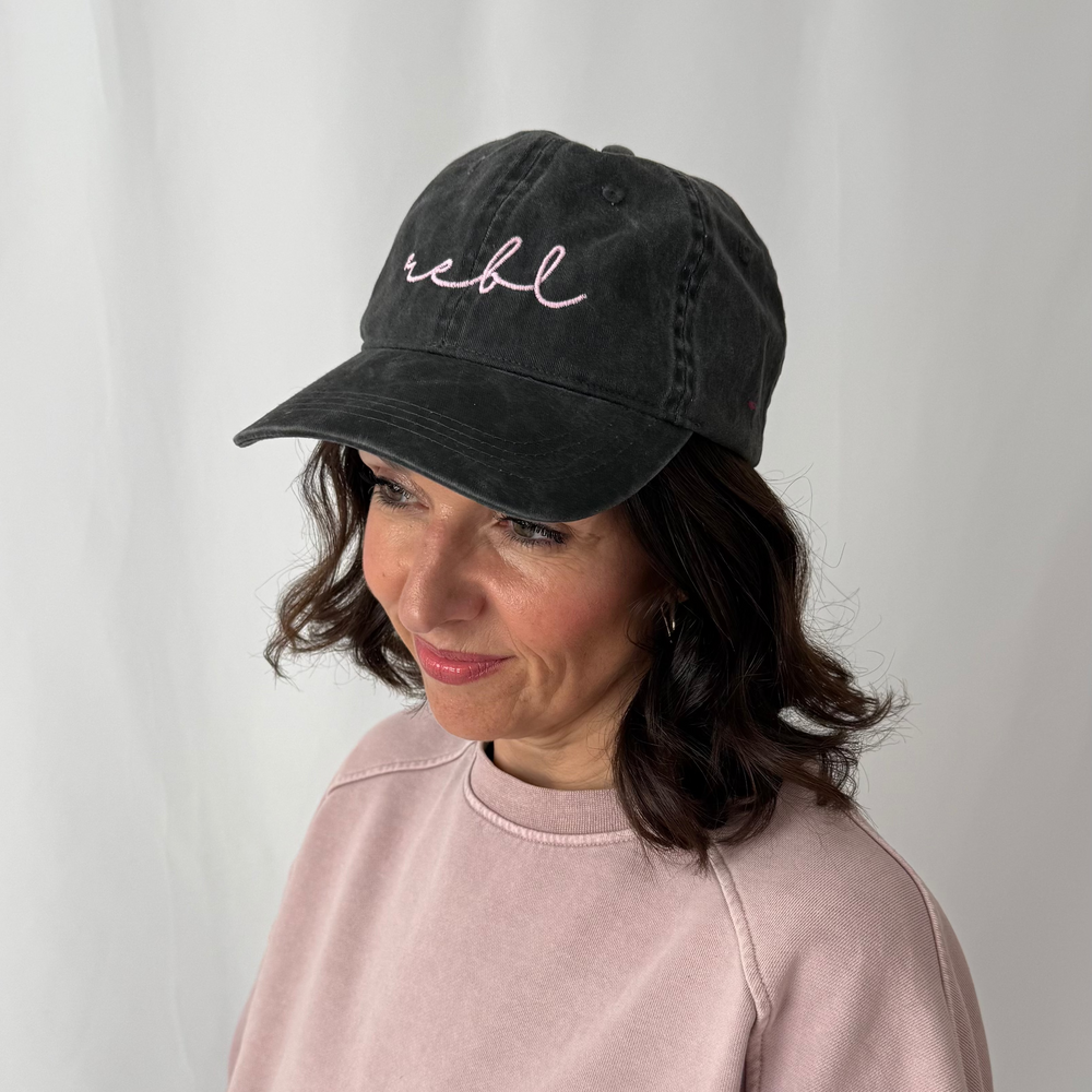 REBL 'OG Elderberry Logo' Cap in WASHED BLACK