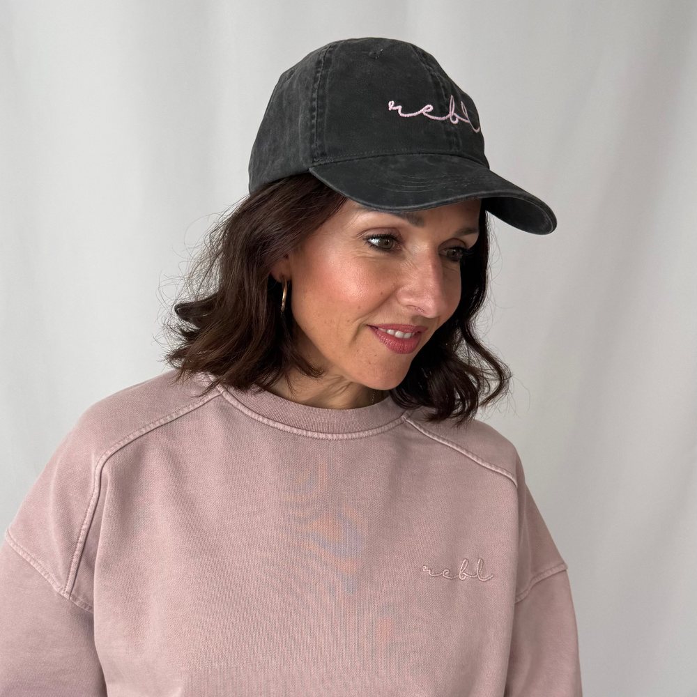 REBL 'OG Elderberry Logo' Cap in WASHED BLACK