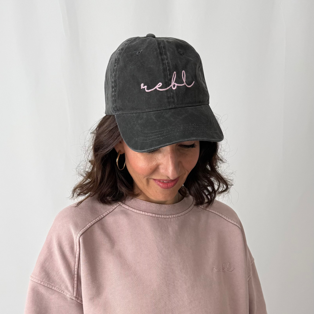 REBL 'OG Elderberry Logo' Cap in WASHED BLACK