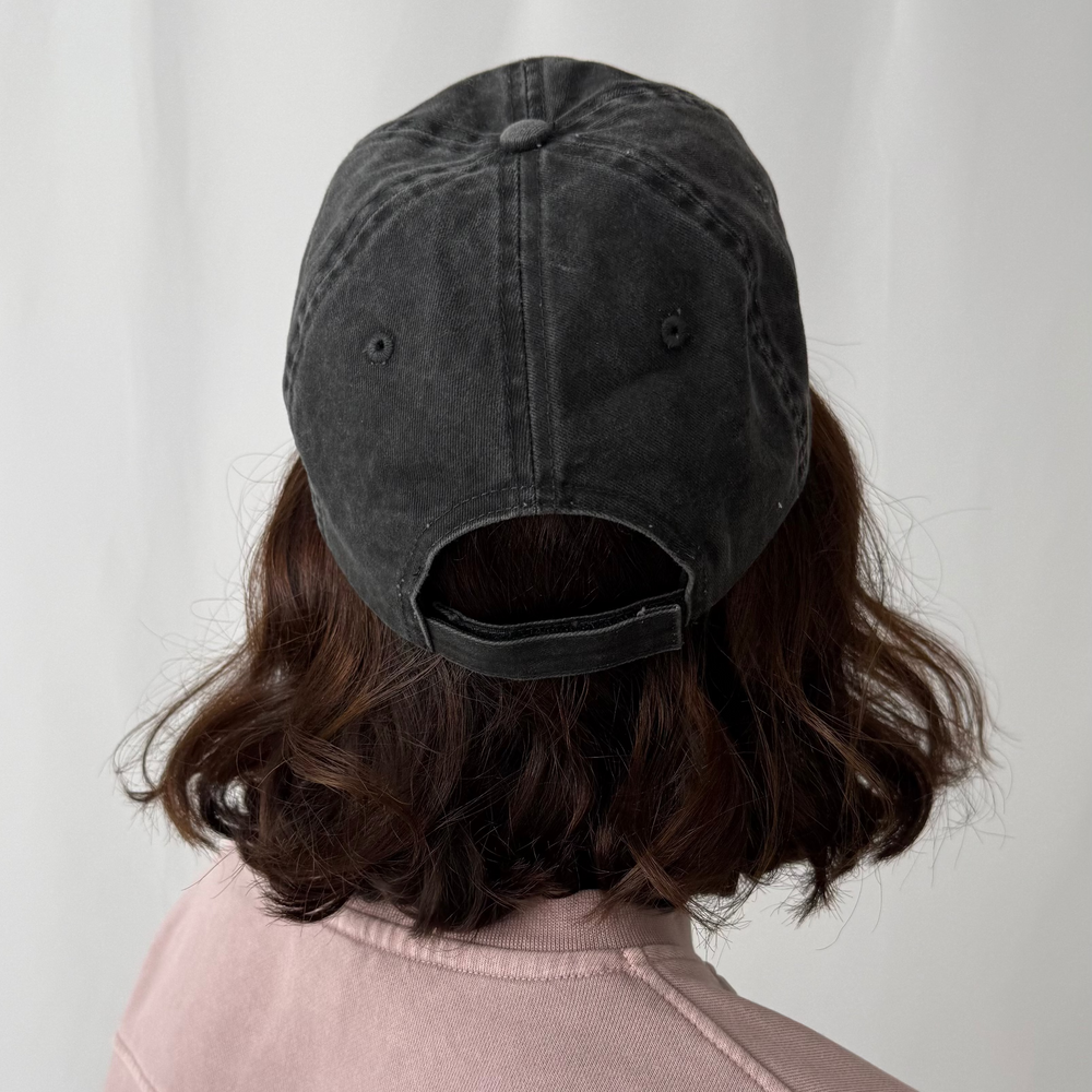REBL 'OG Elderberry Logo' Cap in WASHED BLACK