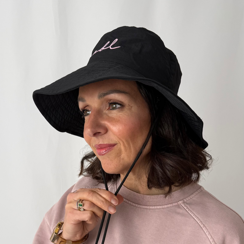 REBL 'OG Elderberry Logo' Bucket Hat in Black