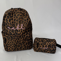 Load image into Gallery viewer, REBL Leopard Crossbody Bag with Elderberry Embroidered Logo
