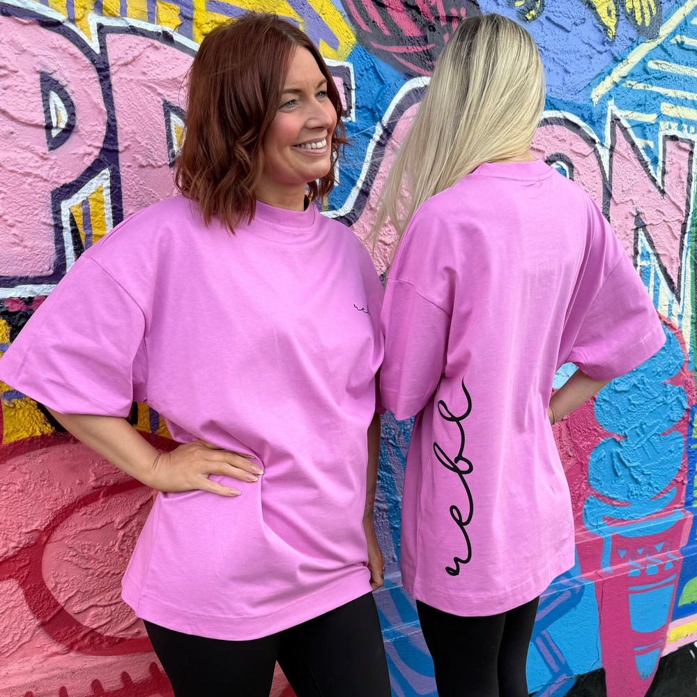 r.e.b.l Crocus Pink Crewneck 'Boxy Edit' T-Shirt