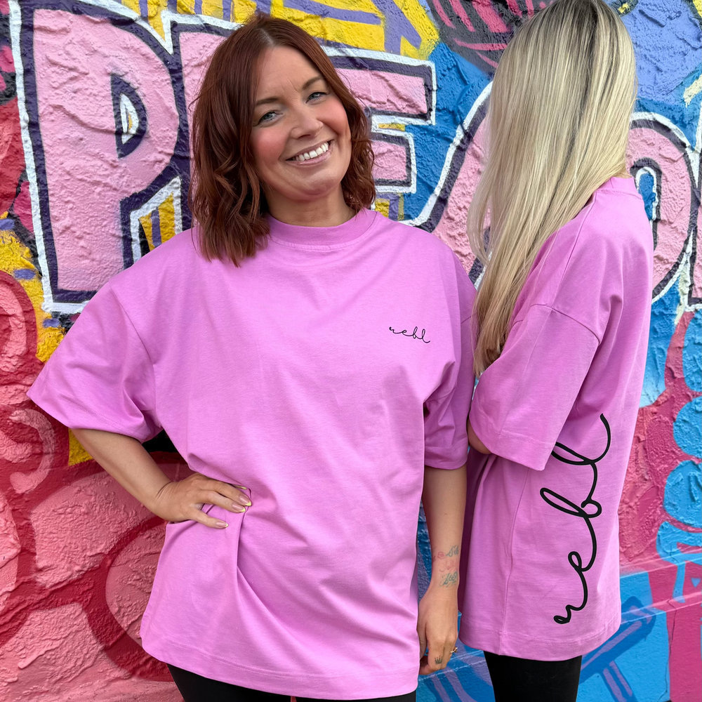 r.e.b.l Crocus Pink Crewneck 'Boxy Edit' T-Shirt