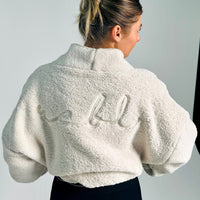 Load image into Gallery viewer, r.e.b.l Teddy Quarter Zip - Stone
