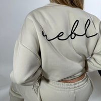 Load image into Gallery viewer, r.e.b.l Signature Luxe Stone Sweatshirt
