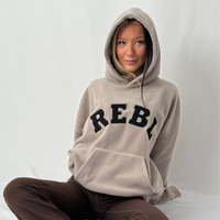 Load image into Gallery viewer, r.e.b.l Signature Ash Mocha Fleece Hoodie
