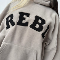 Load image into Gallery viewer, r.e.b.l Signature Ash Mocha Fleece Hoodie

