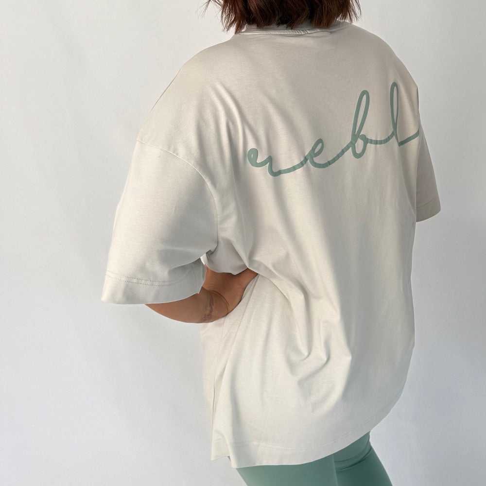 r.e.b.l Stone & Sage Crewneck 'Boxy Edit' Long T-Shirt