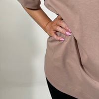 Load image into Gallery viewer, r.e.b.l Mocha Crewneck 'Boxy Edit' T-Shirt
