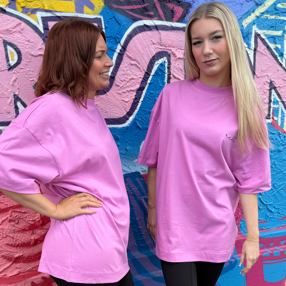 r.e.b.l Crocus Pink Crewneck 'Boxy Edit' T-Shirt