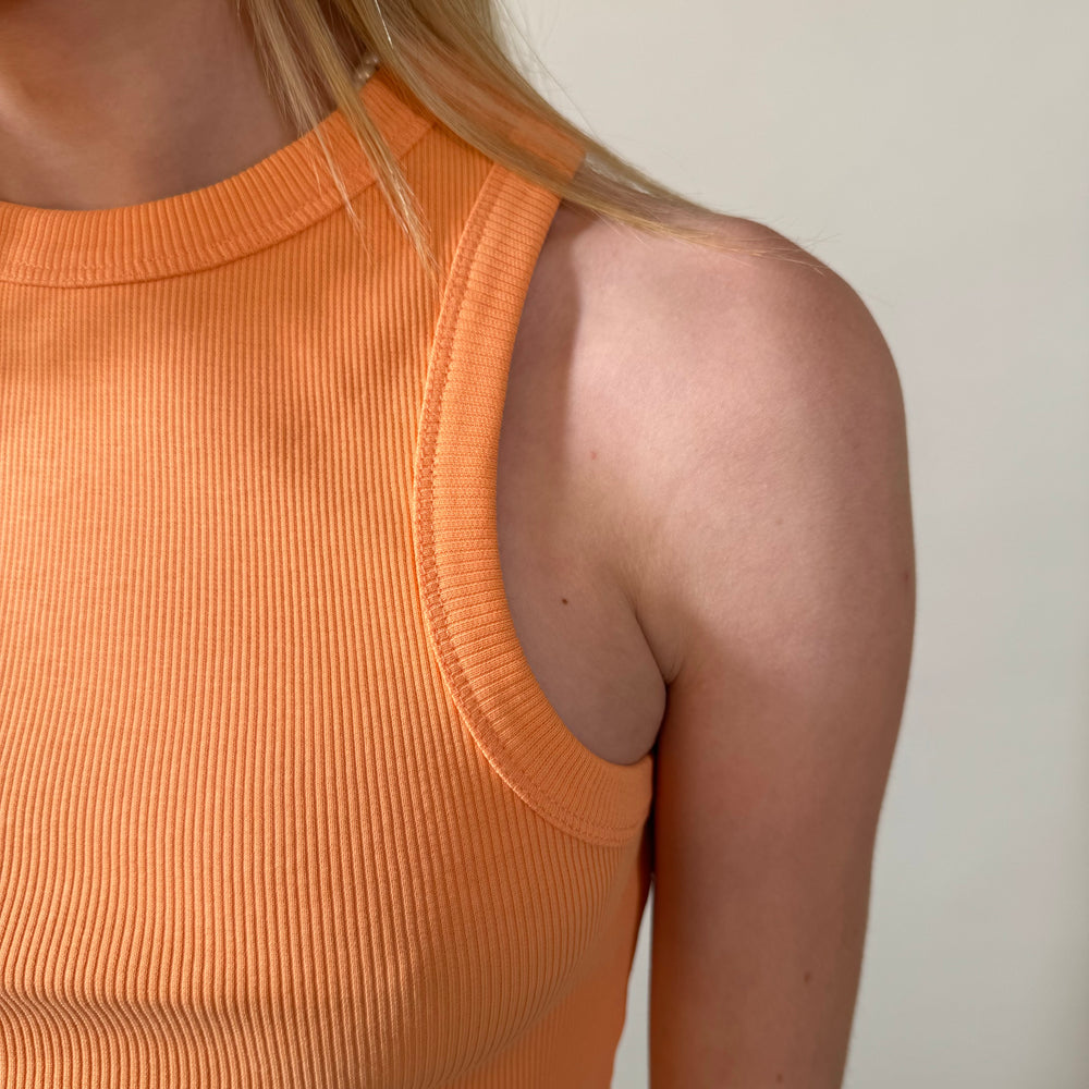 The r.e.b.l Racer's - Luxe Coral  Racerback Vest Top
