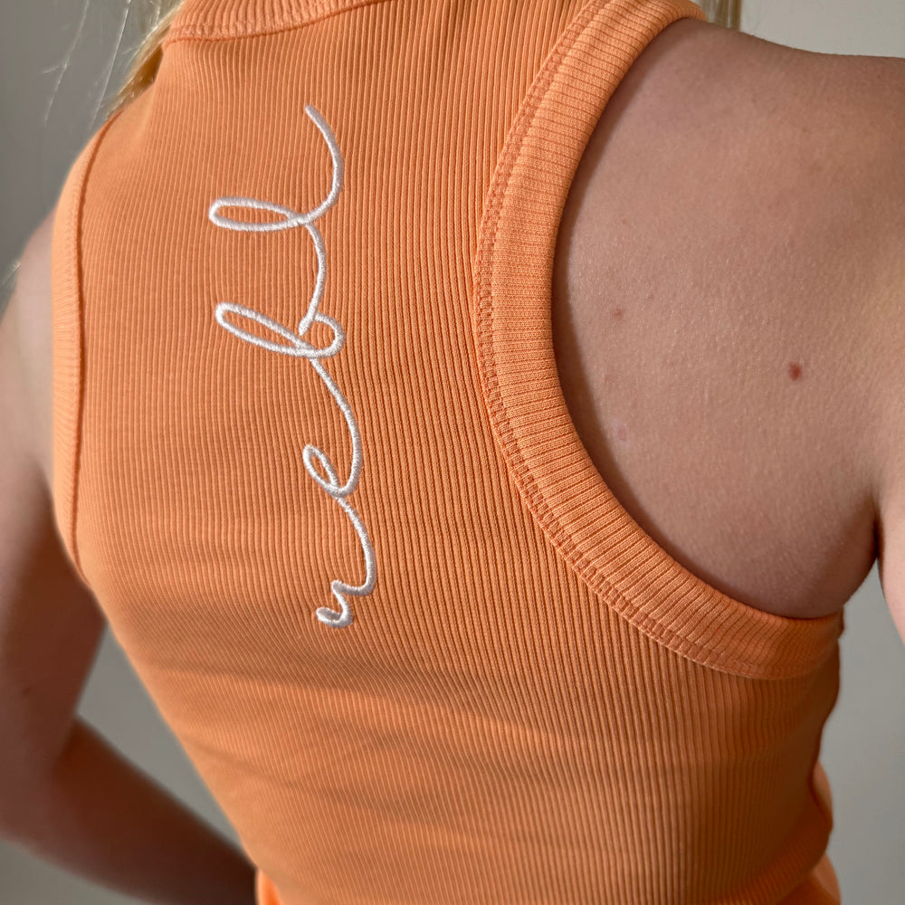 The r.e.b.l Racer's - Luxe Coral  Racerback Vest Top