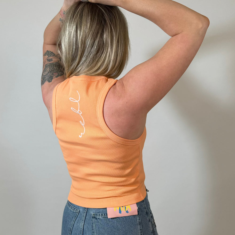 The r.e.b.l Racer's - Luxe Coral  Racerback Vest Top