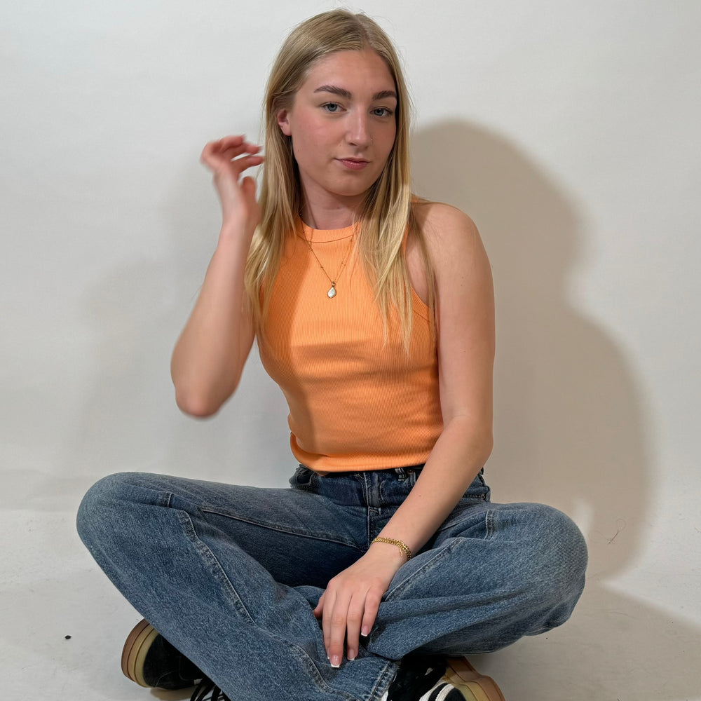 The r.e.b.l Racer's - Luxe Coral  Racerback Vest Top