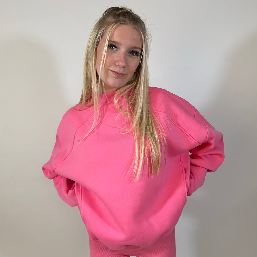 Bubblegum pink sweatshirt hot sale