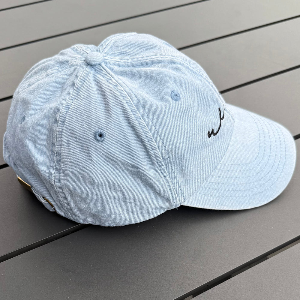 REBL 'OG Logo' Low Profile Cap in WASHED BLUE