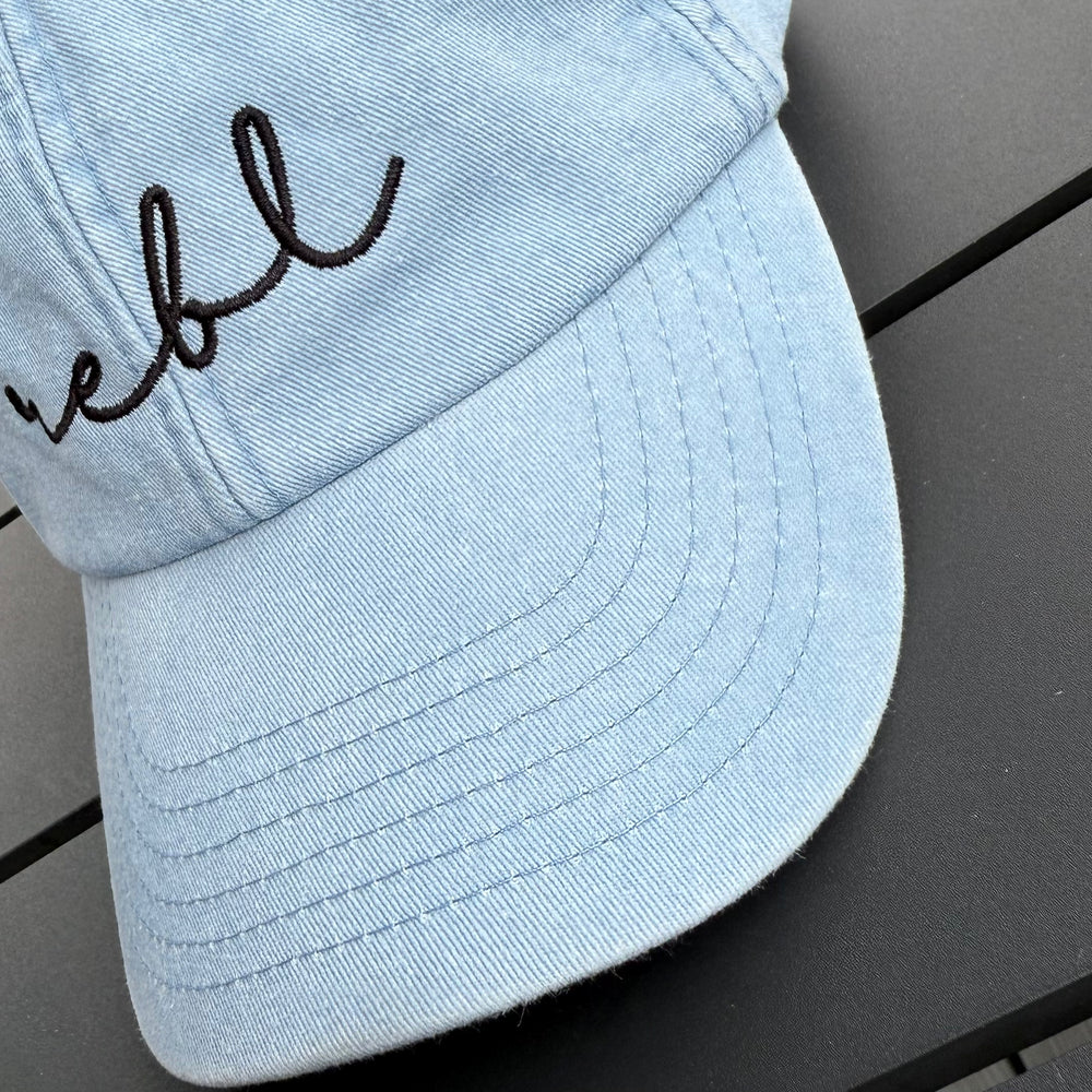 REBL 'OG Logo' Low Profile Cap in WASHED BLUE