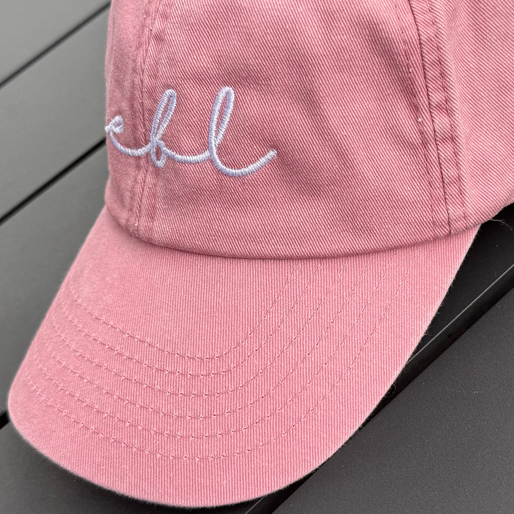 REBL 'OG Logo' Low Profile Cap in WASHED PINK