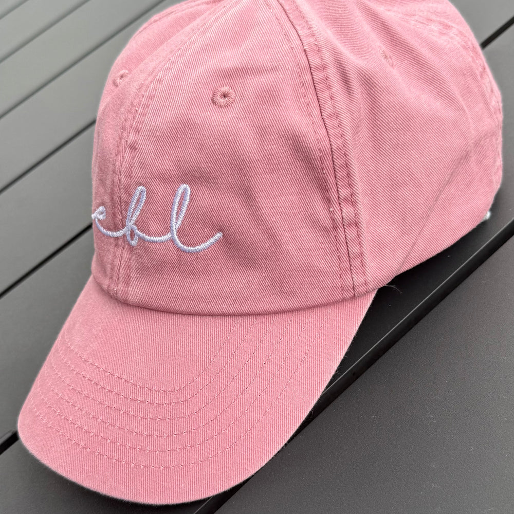 REBL 'OG Logo' Low Profile Cap in WASHED PINK
