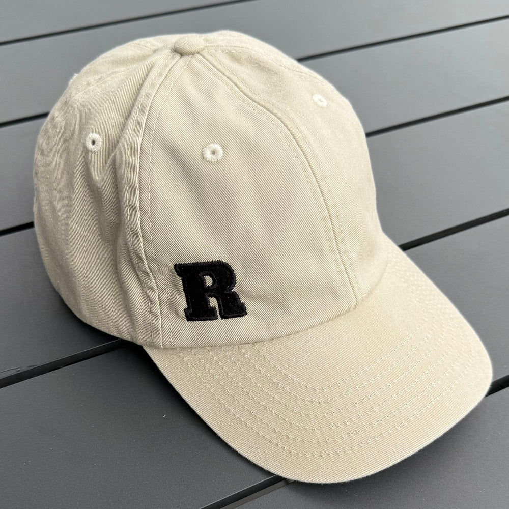 REBL 'University R Logo' Low Profile Cap in STONE