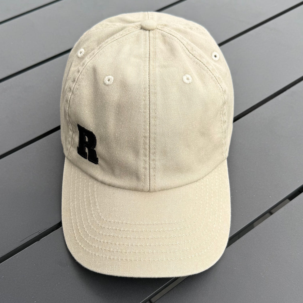 REBL 'University R Logo' Low Profile Cap in STONE