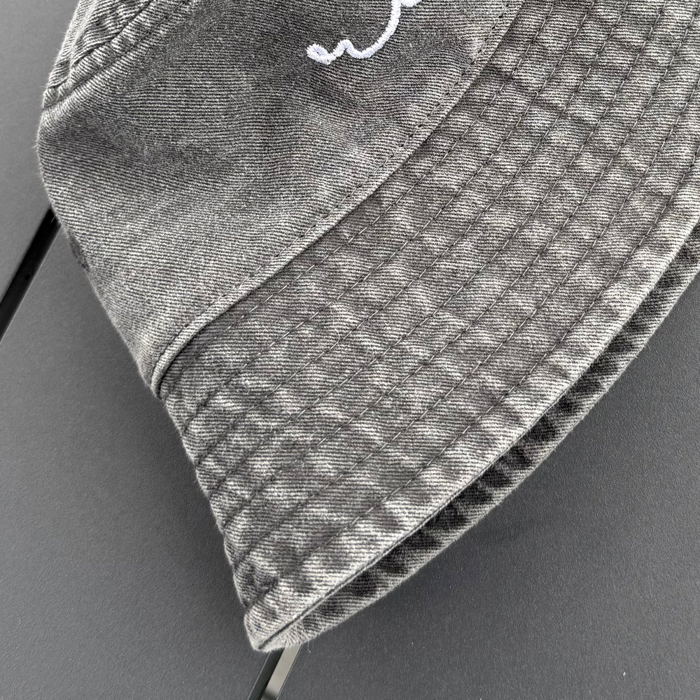 REBL 'OG Logo' Bucket Hat in WASHED BLACK