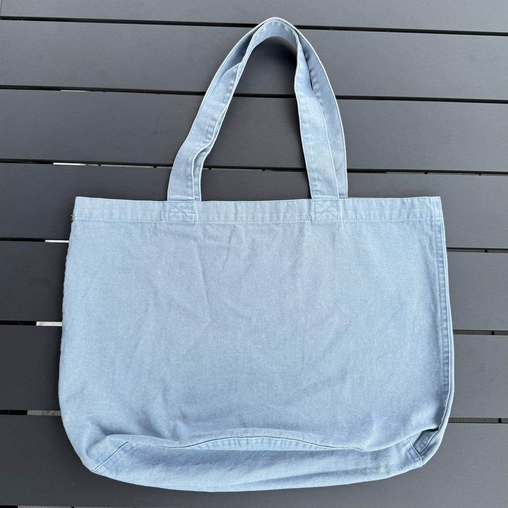 REBL 'OG Logo' TOTE BAG in WASHED BLUE
