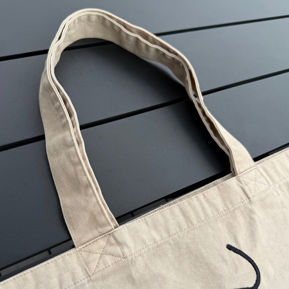 REBL 'OG Logo' TOTE BAG in STONE