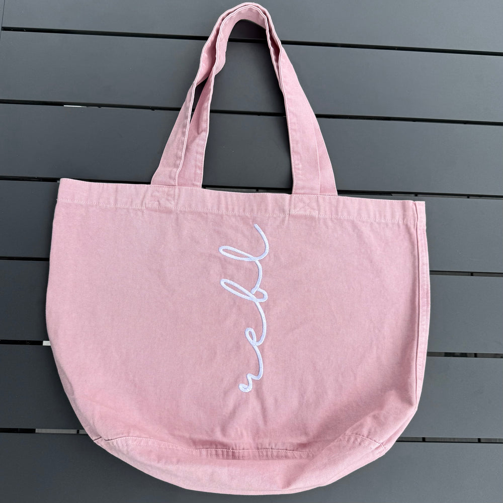 REBL 'OG Logo' TOTE BAG in WASHED PINK
