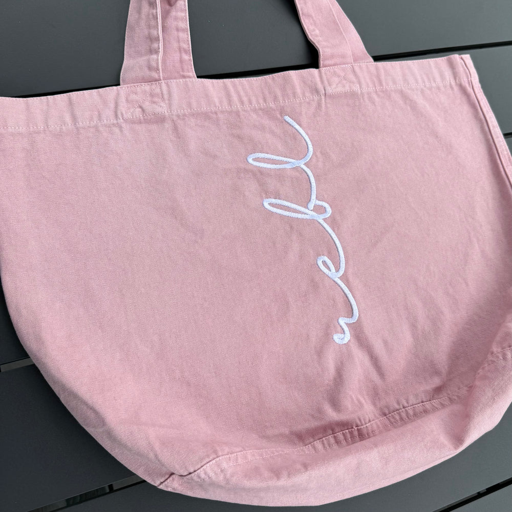 REBL 'OG Logo' TOTE BAG in WASHED PINK